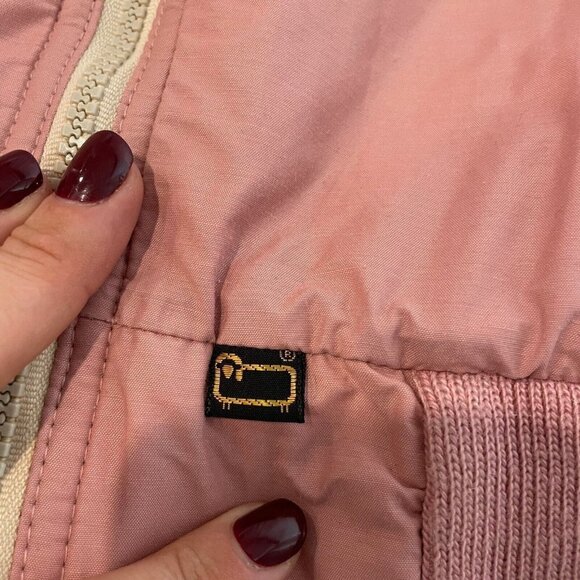 Woolrich Womens Vintage 70s 80s Full Zip Fleece Lined Vest Jacket Pink Medium - Picture 5 of 8